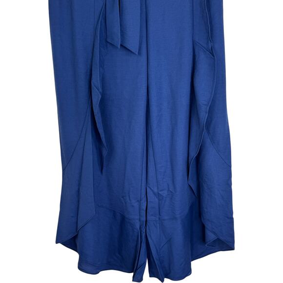 Truth + Style Regular Flounced Stretch Woven Pants Navy Medium NWOT Ruffle - Picture 11 of 12